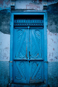 Close-up of closed door