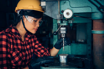 Woman working in factory