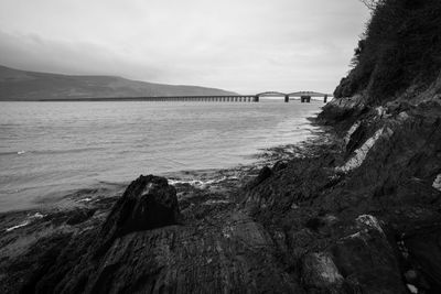 View of sea against cloudy sky