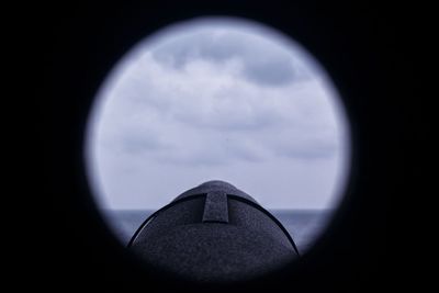 Close-up of sky seen through glass window