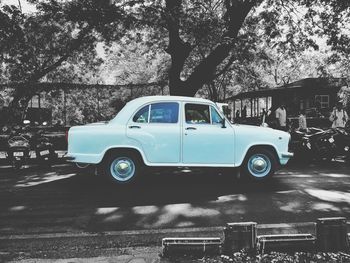 Car on street in city