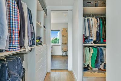 Midsection of woman standing in bathroom