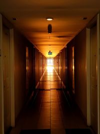 Empty corridor in building