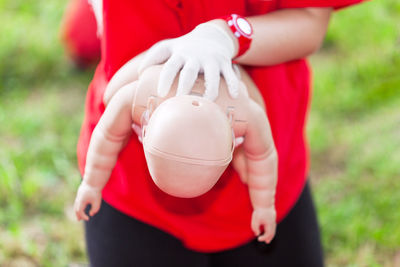 Baby or child first aid training for choking