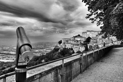 Built structure against cloudy sky