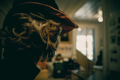 Portrait of woman at home