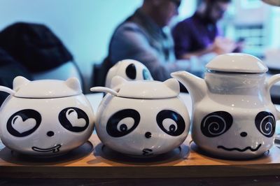 Close-up of objects on table