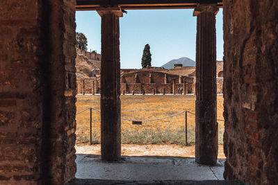 View of old ruin building