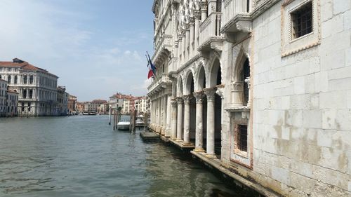 Canal passing through buildings