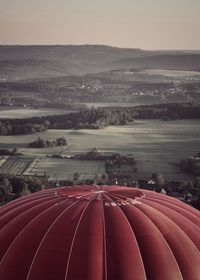 High angle view of landscape against sky