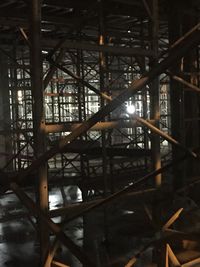 Low angle view of metallic structure