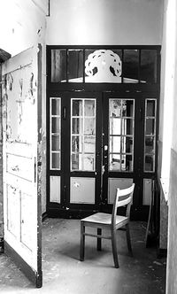 Interior of abandoned building