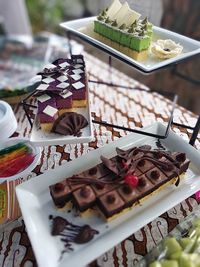 Close-up of cake on table