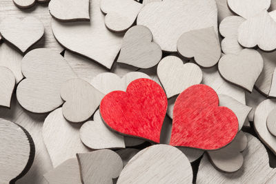 Close-up of heart shape cake