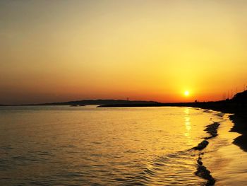 Scenic view of sea against sky during sunset atardecer tramonto 