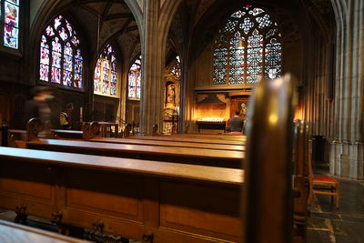 Interior of church with windows 