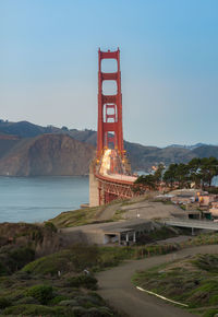 Golden gate bridge in city