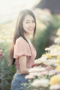 Portrait of a smiling young woman