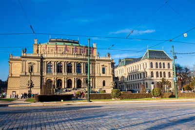 Rudolfinum a neo-renaissance style building situated on jan palach square at the old town in prague