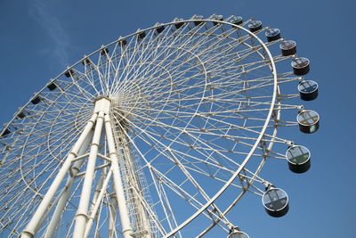 Low angle view of ferris wheel against clear sky