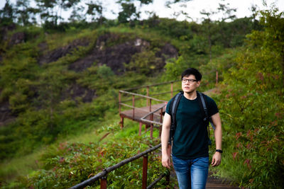 Man standing on mountain