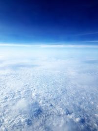 Aerial view of clouds in blue sky