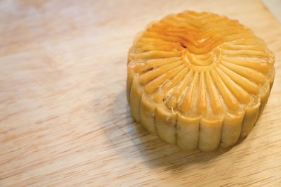 Close-up of dessert on table