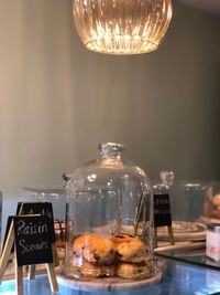 Close-up of wine glass on table