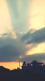 Cloudy sky at sunset