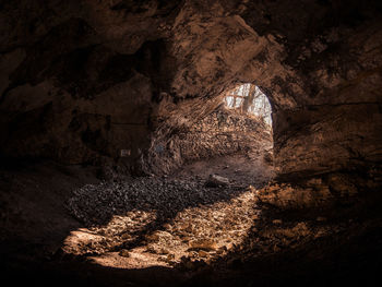 Rock formation in cave