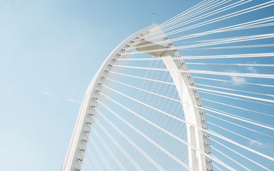 Low angle view of bridge against sky