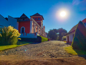 Rear view of man walking on street