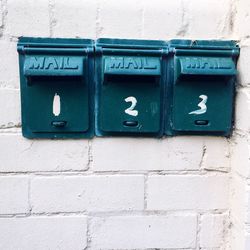 Close-up of mailbox