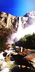 Scenic view of waterfall