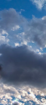 Low angle view of clouds in sky