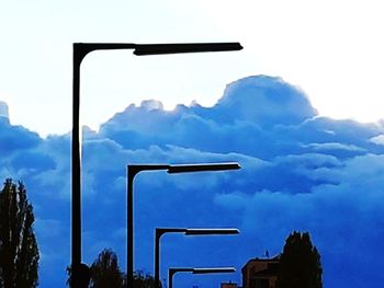 Low angle view of trees against sky