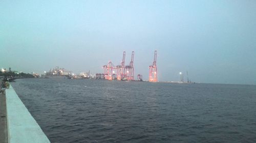 Cranes at commercial dock