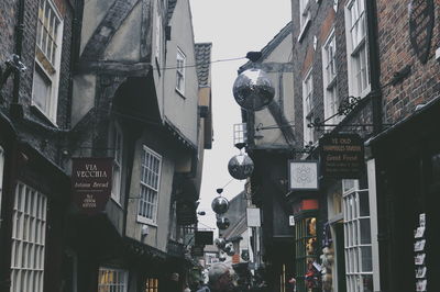 Low angle view of buildings in city