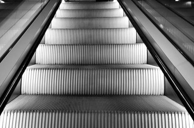 Low angle view of escalator