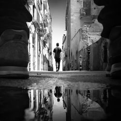 Reflection of buildings in water