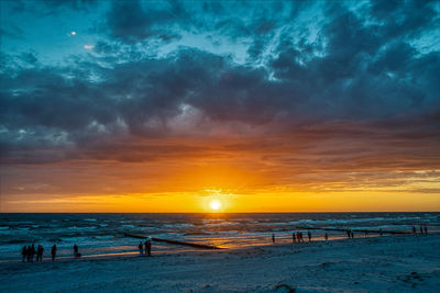 Romantic sunset over the baltic sea
