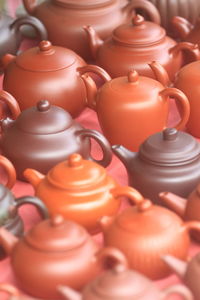 The pottery pot contains tea flavor because of its dense texture and unique pore structure