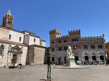 View of historic building against clear sky