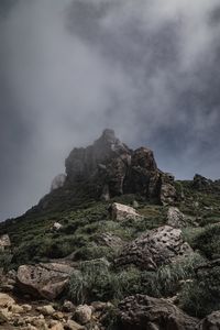 Rock formations against sky