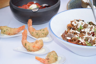 Close-up of food served in plate