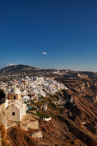 High angle view of townscape against sky