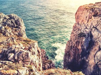 Scenic view of rocky mountains