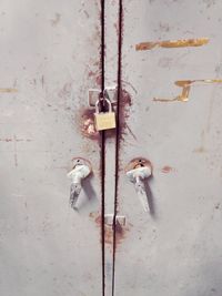 Full frame shot of old door