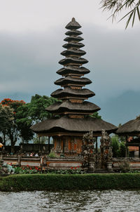 Low angle view of temple against sky