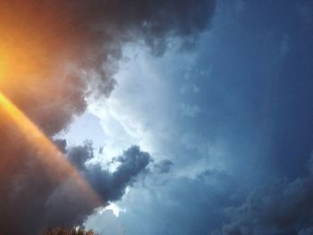 Low angle view of vapor trail in sky